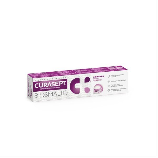 CURASEPT BIOSMALTO SENSITIVE TEETH, dantų pasta, 75 ml 1 CURASEPT BIOSMALTO SENSITIVE TEETH, dantų pasta, 75 ml 1